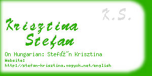 krisztina stefan business card